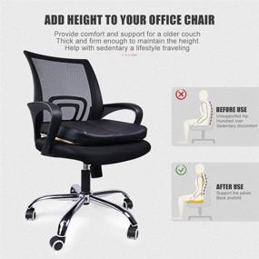 img 1 attached to 🪑 Aukee Cushion Leather Memory Office: Enhancing Comfort and Productivity in the Workplace