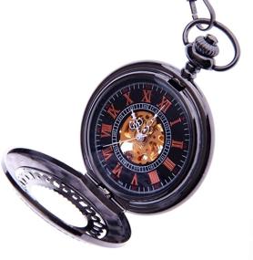 img 3 attached to 🕰️ Steampunk Skeleton Pocketwatch - Mechanical ShoppeWatch