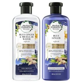 img 4 attached to Herbal Essences Volume Shampoo & Conditioner Kit - Natural Source Ingredients for Fine Hair, Color Safe, BioRenew Micellar Water & Blue Ginger, 13.5 fl oz