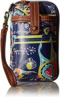 👜 стильная и удобная: сумка-кошелек sakroots artist circle на запястье для смартфона с кросс-боди ремнем. логотип