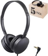 🎧 high-quality classroom headphones bulk for kids - hongzan durable headphones for school students, children, boys, girls, and adults (black) logo