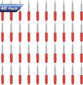 img 4 attached to 🔪 THANMAO Replacement Blades: Compatible with Cricut Explore Air 2/Air 3/Maker/Expression, 40 Pcs 45 Degree Standard Cutting Blades