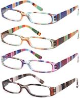 👓 gamma ray women's reading glasses: 4 pairs of fashionable ladies readers logo