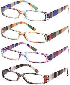 img 1 attached to 👓 Gamma Ray Women's Reading Glasses: 4 Pairs of Fashionable Ladies Readers