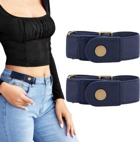 img 4 attached to 👗 Elevate Your Style with Buckle Stretch Women Elastic Invisible Accessories and Belts