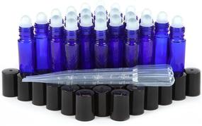 img 4 attached to 💙 Cobalt Blue Glass Dropper Bottles - Essential Travel Accessories