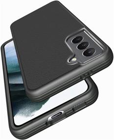 img 4 attached to 📱 Shockproof Case for Samsung Galaxy S21 5G 6.2 Inch - Hard PC Back with Soft Edges - Anti-Scratches - Independent Detachable Buttons - Protective Cover - Black