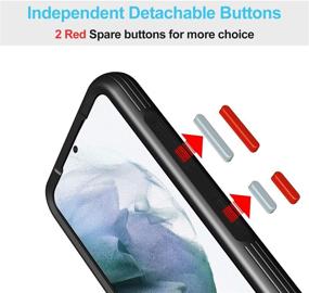 img 1 attached to 📱 Shockproof Case for Samsung Galaxy S21 5G 6.2 Inch - Hard PC Back with Soft Edges - Anti-Scratches - Independent Detachable Buttons - Protective Cover - Black