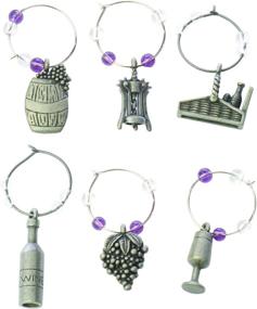 img 4 attached to 🍷 Pewter Wine Charms for Wineries: True