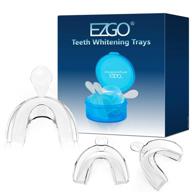 😁 ezgo custom fit teeth whitening trays - (3) trimmable mouth trays, moldable mouth guard for teeth grinding, whitening, and sporting activities logo