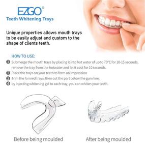 img 1 attached to 😁 EZGO Custom Fit Teeth Whitening Trays - (3) Trimmable Mouth Trays, Moldable Mouth Guard for Teeth Grinding, Whitening, and Sporting Activities