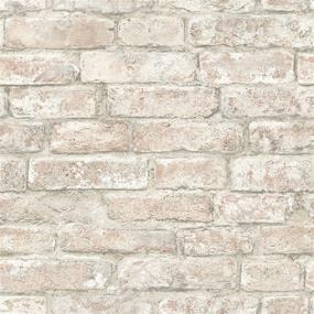 img 4 attached to 🧱 Transform Your Space with INHOME NHS3708 White Washed Denver Brick Textured Peel & Stick Wallpaper: Rustic Brown Accent