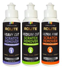 img 4 attached to 🔬 Revitalize Clear Plastic and Acrylic Surfaces with Rolite RSR3STEP4zCP - Complete 3-Step Scratch Removal System - Eliminates Scratches, Swirl Marks and Restores Clarity