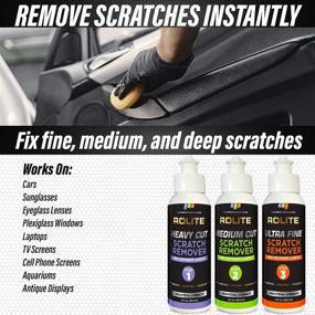 img 3 attached to 🔬 Revitalize Clear Plastic and Acrylic Surfaces with Rolite RSR3STEP4zCP - Complete 3-Step Scratch Removal System - Eliminates Scratches, Swirl Marks and Restores Clarity