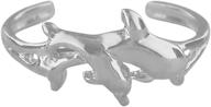 sterling silver dolphin toe ring logo