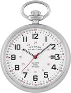 ⌚️ gotham railroad gwc14105s - silver tone analog watch logo