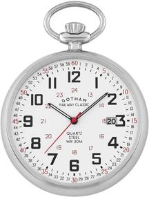 img 4 attached to ⌚️ Gotham Railroad GWC14105S - Silver Tone Analog Watch