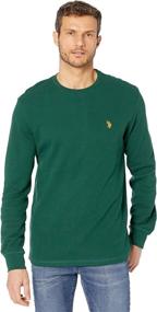 img 1 attached to 👕 U.S. Polo Assn. Men's Long Sleeve Crew Neck Solid Thermal Shirt: Classic Comfort for All Seasons