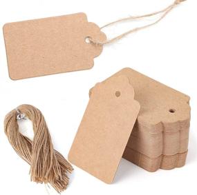 img 4 attached to 150PCS Starrky Brown Kraft Paper Gift Tags: Editable Blank Labels for Christmas, Wedding, Birthday & Thanksgiving Gifts