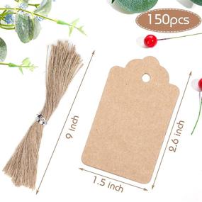img 3 attached to 150PCS Starrky Brown Kraft Paper Gift Tags: Editable Blank Labels for Christmas, Wedding, Birthday & Thanksgiving Gifts