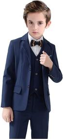 img 1 attached to Toddler Tuxedo Formal Outfits Matching Boys' Clothing