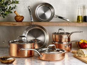 img 2 attached to Lagostina Martellata Tri Ply Hammered Cookware