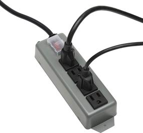 img 3 attached to 💡 TRIPP LITE UL603CB-6 Waber Industrial Power Strip with 4 Outlets and 6-foot Cord, Locking Switch Cover in Black