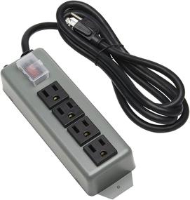 img 4 attached to 💡 TRIPP LITE UL603CB-6 Waber Industrial Power Strip with 4 Outlets and 6-foot Cord, Locking Switch Cover in Black