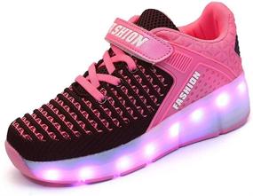 img 4 attached to Rechargeable Girls' Roller Sneakers by Chiximaxu