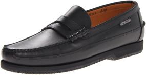 img 4 attached to 👞 Black Leather Men's Mephisto Penny Loafer Shoes