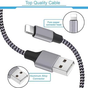 img 3 attached to Fast Charging Dual Port iPhone Charger with 2 Pack 6FT Nylon Braided Lightning Cable - Compatible with iPhone 13/12/11 Pro Max XS XR X 8 7 6S 6 Plus