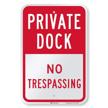 private dock trespassing smartsign reflective logo
