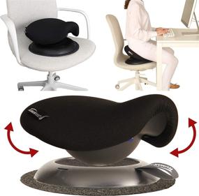 img 4 attached to 🪑 Portable Saddle Stool - Transform Any Chair into a Swinging Saddle Chair - Ideal for Ergonomic Office Usage - Perfect Gift for Coworkers and Friends - Comfortable Ergonomic Stool (Black) - by Humantool