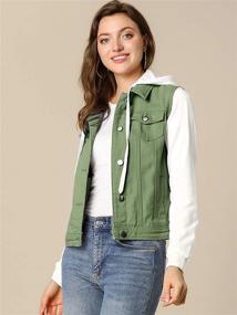 img 3 attached to Allegra Womens Layered Hooded Pockets Women's Clothing in Coats, Jackets & Vests