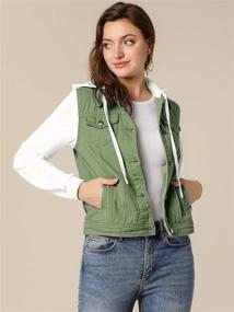 img 1 attached to Allegra Womens Layered Hooded Pockets Women's Clothing in Coats, Jackets & Vests
