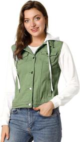 img 4 attached to Allegra Womens Layered Hooded Pockets Women's Clothing in Coats, Jackets & Vests