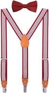 👔 регулируемые подтяжки для мальчиков deobox с галстуком-бабочкой, идеально подходят для свадебной вечеринки. логотип