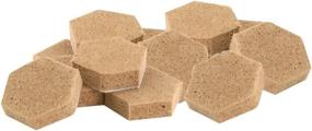 img 3 attached to 🔇 Soft Touch 3/8" Hexagon Foam Cabinet Bumpers - Noise Dampening, Self-Stick, Tan (12 Pieces)