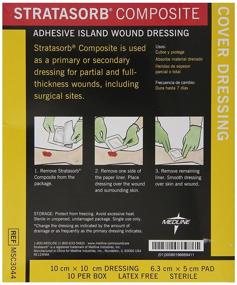 img 1 attached to 🩹 Medline Dressing Stratasorb Comp Island: Enhanced Wound Care Solution (Pack of 10)