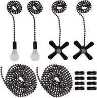 🌀 icey ceiling fan pull chain set with 4 beaded ball fan pull chain pendants, 8 additional beaded and pull loop connectors, 2 extensions of 35.4 inches each for fan pull chains... логотип