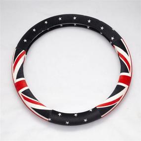 img 1 attached to Повысьте стиль вашего Mini Cooper с обложкой для руля LIGHTKOREA Suede Union Jack - идеальное соответствие для моделей R50 R53 R56 R56N F55 F56 R55 R52 R57 R58 R59 R60 R61.