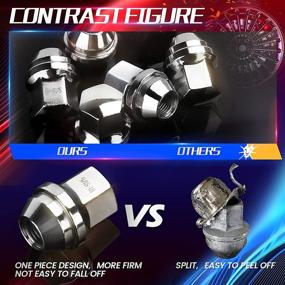 img 2 attached to 🔩 Dynofit M14×1.5 OEM Lug Nuts - Compatible with Do-dge, Bui-ck, Cadi-llac, Chry-sler - Set of 20 Sliver One Piece Nuts - Hex Size: 7/8'' - Height: 1.5'' - Conical Cone Bulge Seat - Part Numbers: 06509422AA, 06509873AA, 6509422AA, 6509873AA, 611-330, 611-152