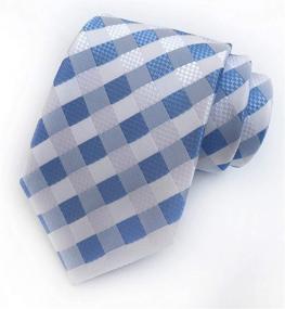 img 1 attached to Secdtie Classic Checks Jacquard Necktie Men's Accessories