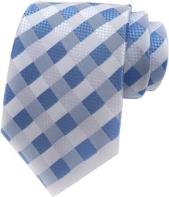 img 4 attached to Secdtie Classic Checks Jacquard Necktie Men's Accessories