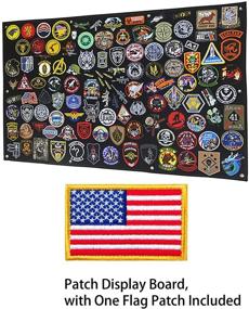 img 2 attached to 🔥 Tactical Patch Display Board for Military Army Combat Morale Uniform Hook and Loop Emblems, Large 43x27.5 Inches, with 1 Flag Patch – Enhanced SEO