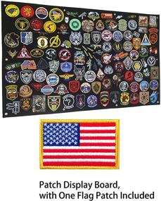 img 3 attached to 🔥 Tactical Patch Display Board for Military Army Combat Morale Uniform Hook and Loop Emblems, Large 43x27.5 Inches, with 1 Flag Patch – Enhanced SEO