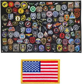 img 4 attached to 🔥 Tactical Patch Display Board for Military Army Combat Morale Uniform Hook and Loop Emblems, Large 43x27.5 Inches, with 1 Flag Patch – Enhanced SEO