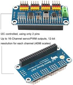 img 2 attached to 🤖 Модуль привода сервомоторов MakerFocus I2C PWM с 16 каналами, разрешением 12 бит, совместимый с Raspberry Pi 4, 3B+, 3B, Zero/Zero W/Zero WH и Jetson Nano.