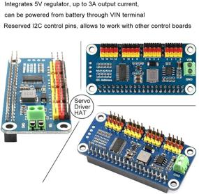 img 3 attached to 🤖 Модуль привода сервомоторов MakerFocus I2C PWM с 16 каналами, разрешением 12 бит, совместимый с Raspberry Pi 4, 3B+, 3B, Zero/Zero W/Zero WH и Jetson Nano.