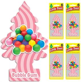 img 3 attached to 🌲 Little Trees Hanging Tree Car Air Freshener - Long Lasting Bubble Gum Scent for Auto or Home - 24 Count (4 Packs of 6)